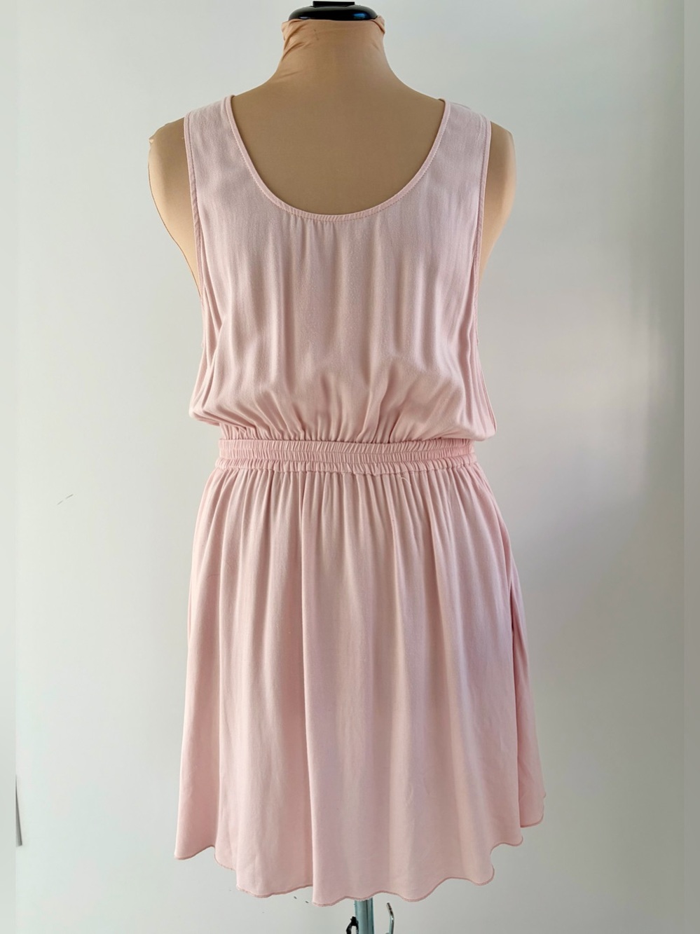 Talula Soft Pink Sleeveless Elastic Waist Dress - Size Large